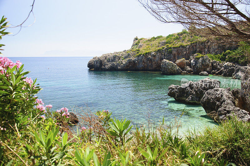 Cala Calampiso，在西西里岛